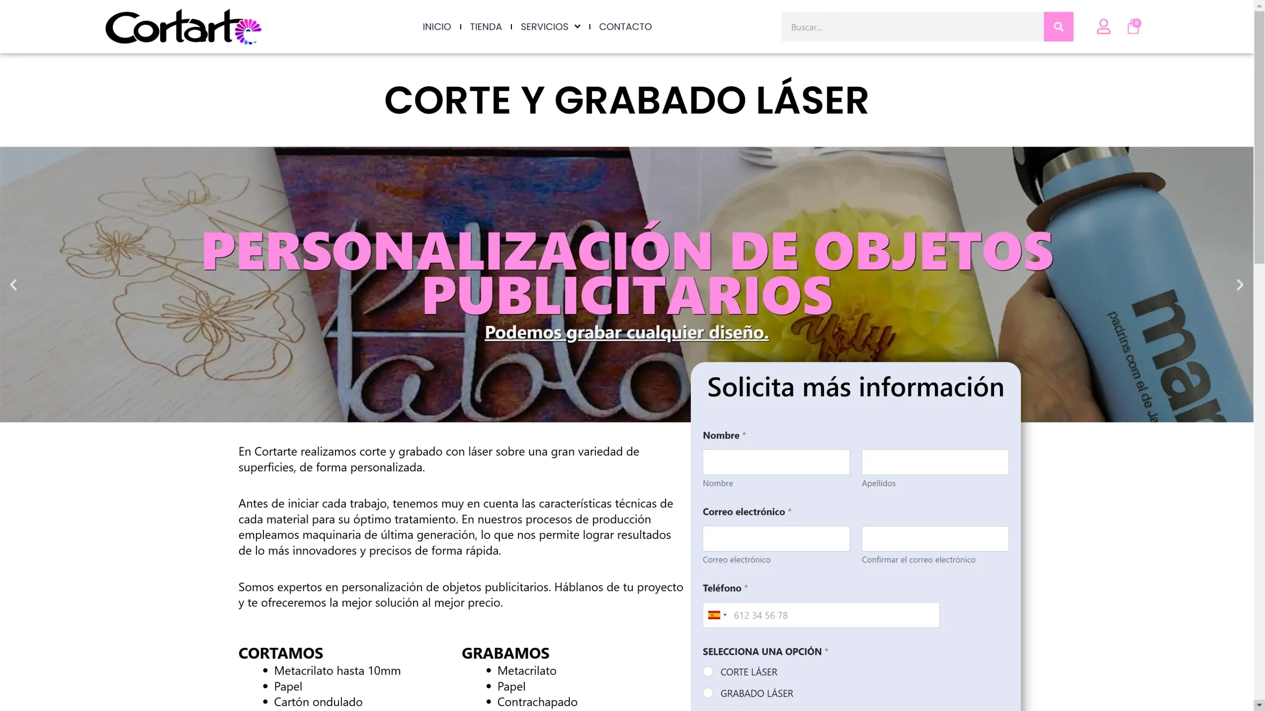 Desarrollo de tienda online (WooCommerce)